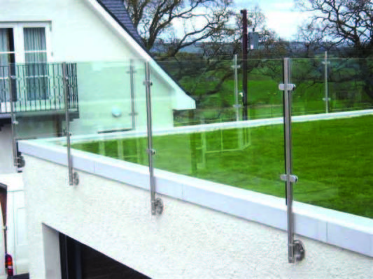 Glass Balustrade with aluminium posts